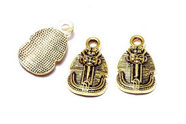 Pandantiv metalic, auriu antichizat, 19x11 mm