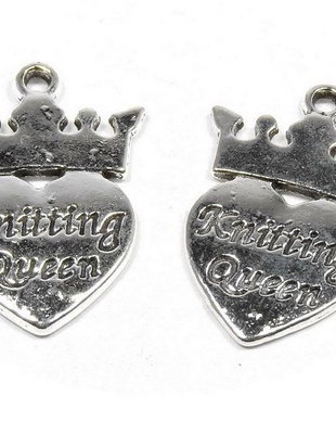 Pandantiv metalic, argintiu antichizat, 15.5x17 mm