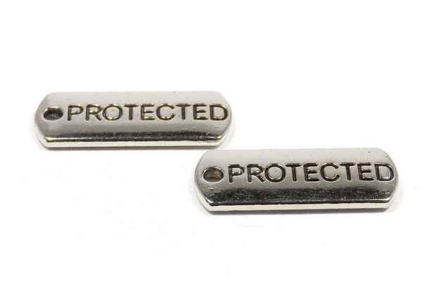 Pandantiv metalic, argintiu antichizat, 21x8 mm