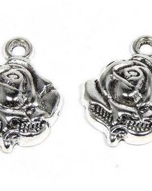 Pandantiv metalic, argintiu antichizat, 20x14.5 mm