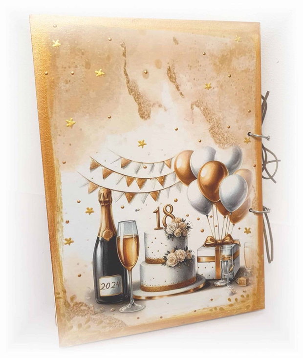 Guestbook personalizat pentru majorat / petrecere 18 ani,  model 1