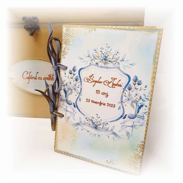 Guestbook personalizat pentru majorat / petrecere 18 ani, model 1