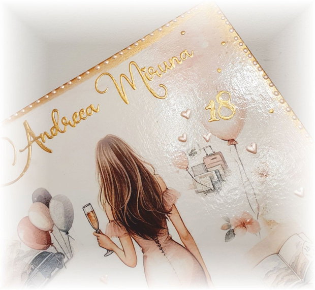 Guestbook personalizat pentru majorat / petrecere 18 ani,  model 1