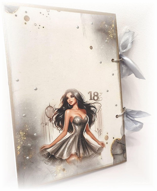 Guestbook personalizat pentru majorat / petrecere 18 ani,  model 1