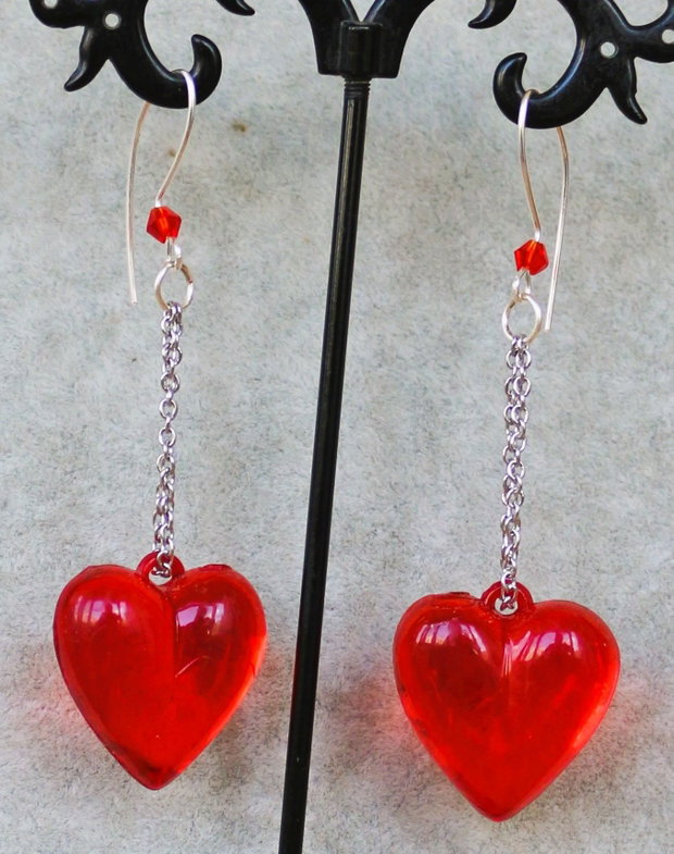 Cercei handmade  - Inimi care vorbesc despre iubire