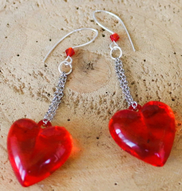 Cercei handmade  - Inimi care vorbesc despre iubire