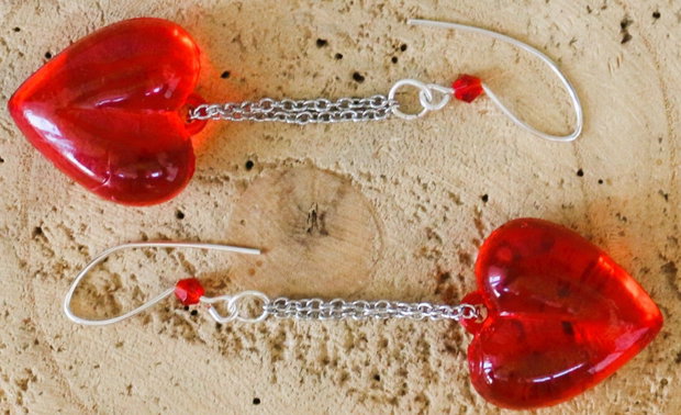 Cercei handmade  - Inimi care vorbesc despre iubire