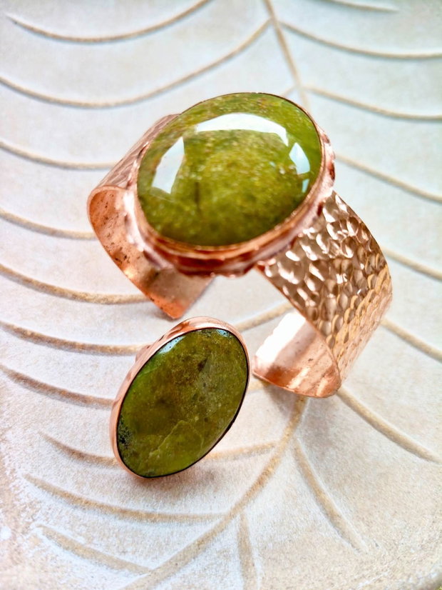 Set vintage Opal verde & cupru