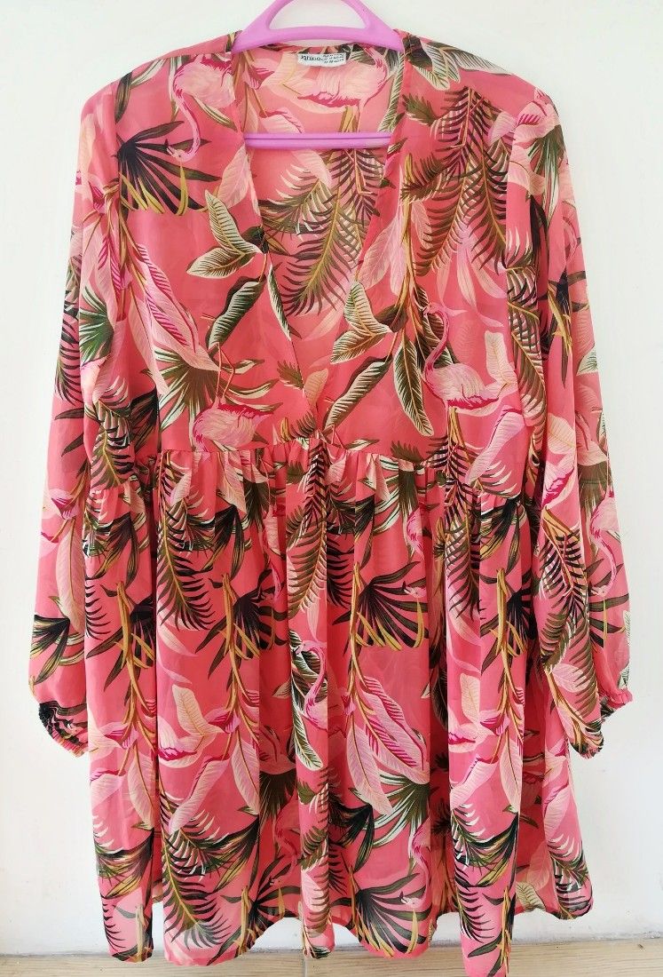 rochie mini / tunica frez cu flori , Janina , 46