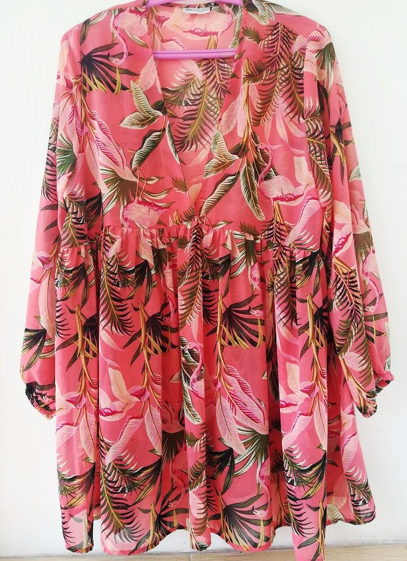 rochie mini / tunica frez cu flori , Janina , 46