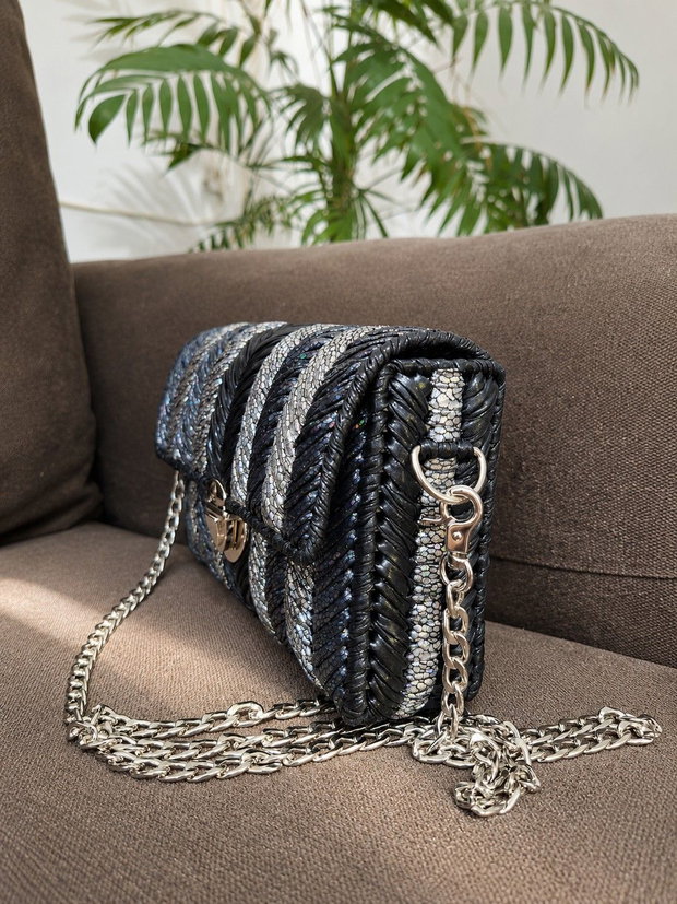 Geanta black-silver