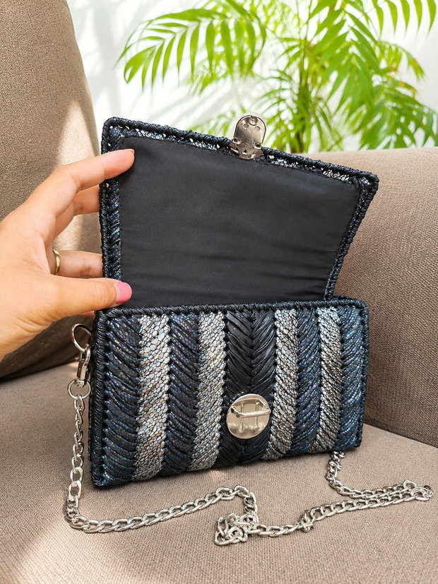 Geanta black-silver