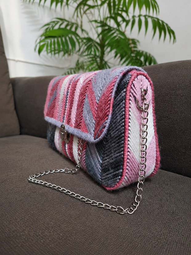 Geanta multicolora pink