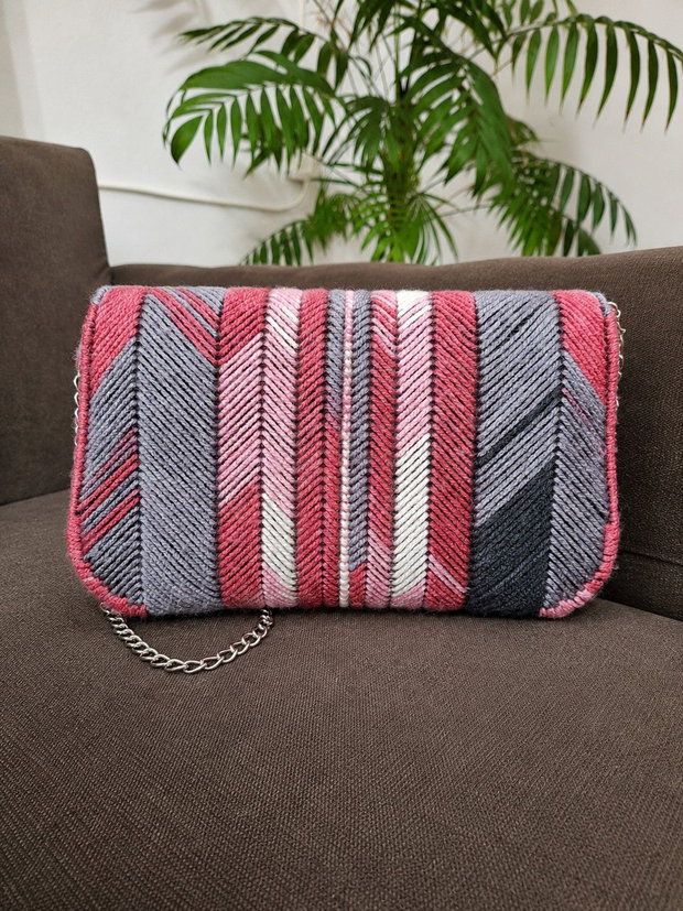 Geanta multicolora pink