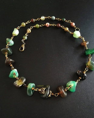 colier agate indiene nugget