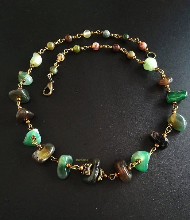 colier agate indiene nugget