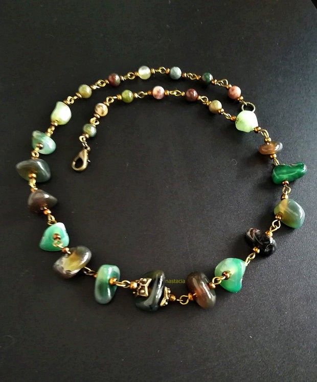 colier agate indiene nugget
