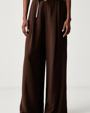 Haveone pantaloni straight pentru femei cu vâscoză