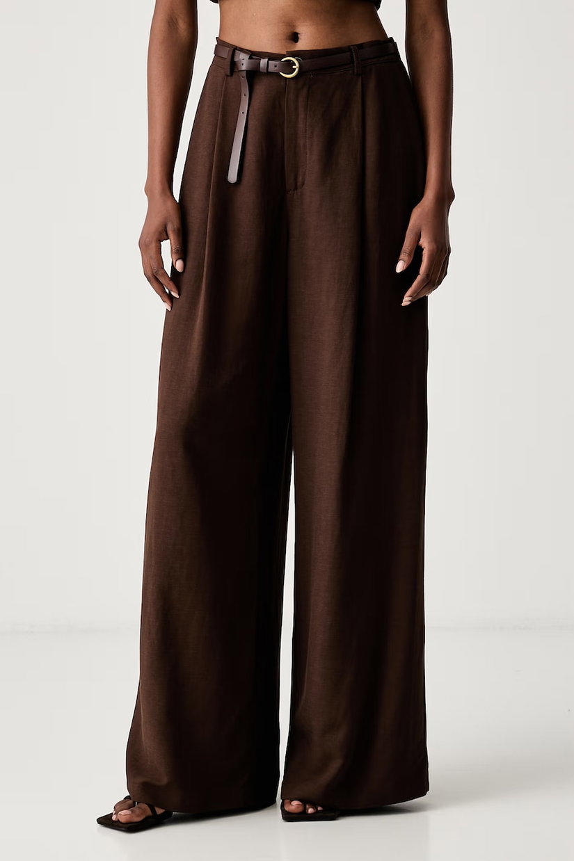 Haveone pantaloni straight pentru femei cu vâscoză