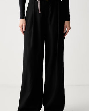 Haveone pantaloni straight pentru femei cu vâscoză