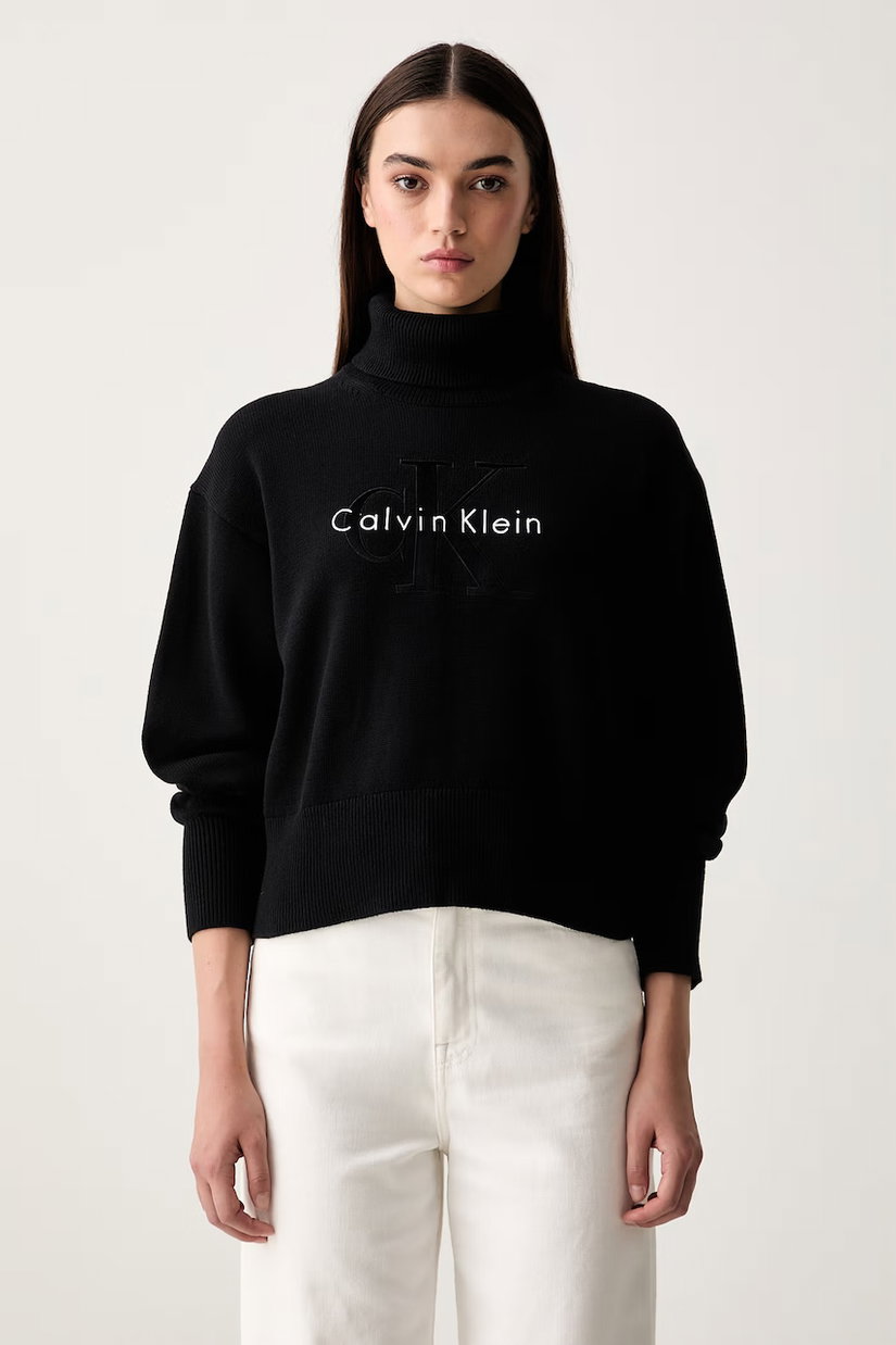 Calvin Klein Jeans cu guler înalt pentru femei din bumbac