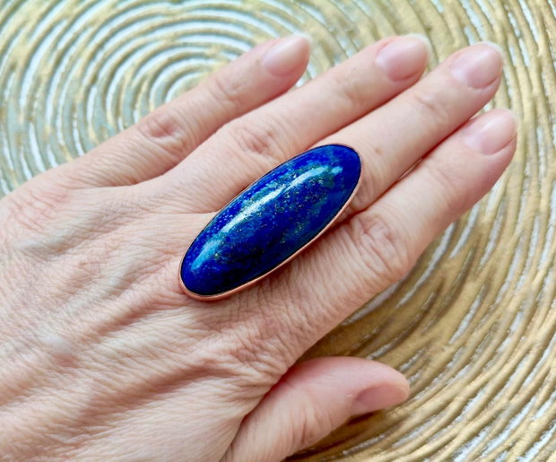 Set vintage lapis lazuli & cupru
