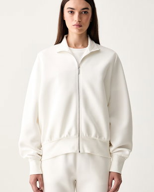 MM by Max Mara hanorac cu fermoar pentru femei cu bumbac MMLVOLUME