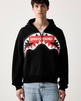 Sprayground hanorac cu fermoar și glugă pentru bărbați din bumbac