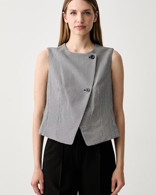 DKNY vestă cu două rânduri de nasturi pentru femei