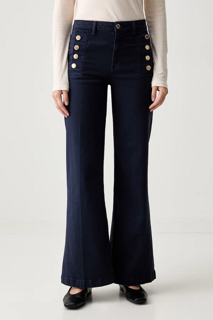 ViCOLO blugi wide leg pentru femei