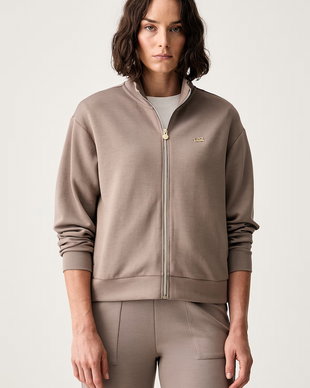 EA7 Emporio Armani hanorac cu fermoar pentru femei cu modal
