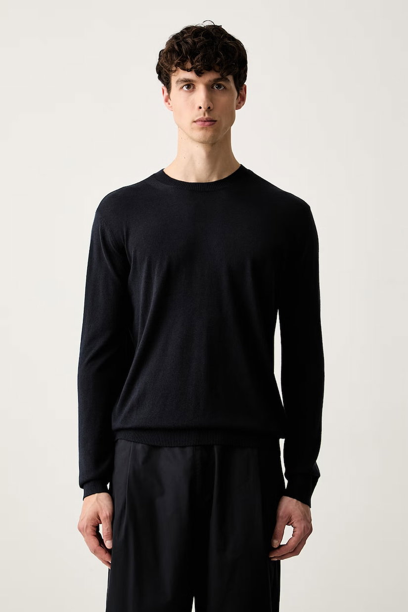 Emporio Armani pulover pentru bărbați cu mătase