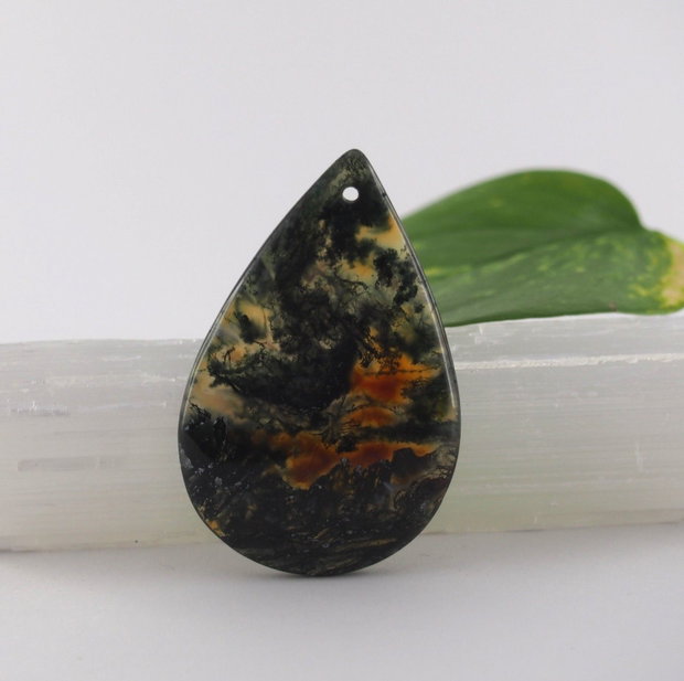 Pandantiv moss agate 50x33mm
