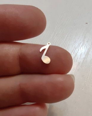Mini charm nota muzicala din argint