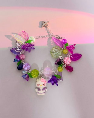 Brățară Handmade Inspirată de Hello Kitty Lavender Garden