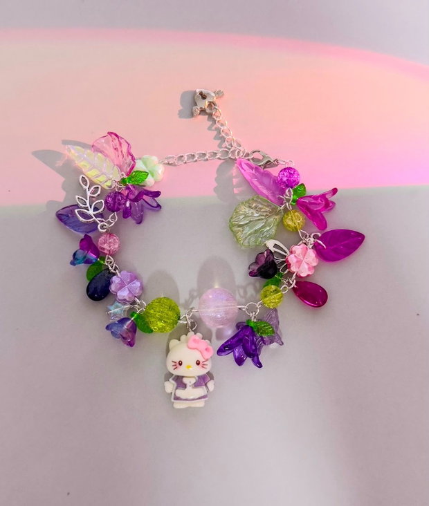 Brățară Handmade Inspirată de Hello Kitty Lavender Garden