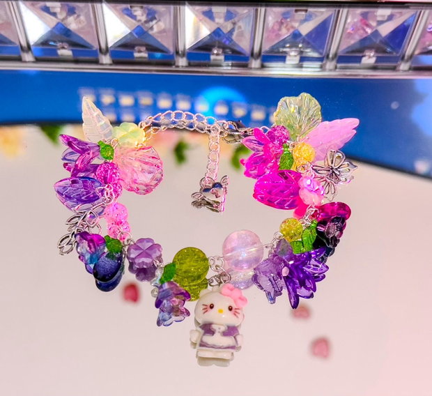 Brățară Handmade Inspirată de Hello Kitty Lavender Garden