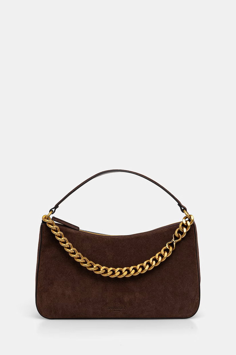 Twinset hobo bag pentru femei din piele întoarsă