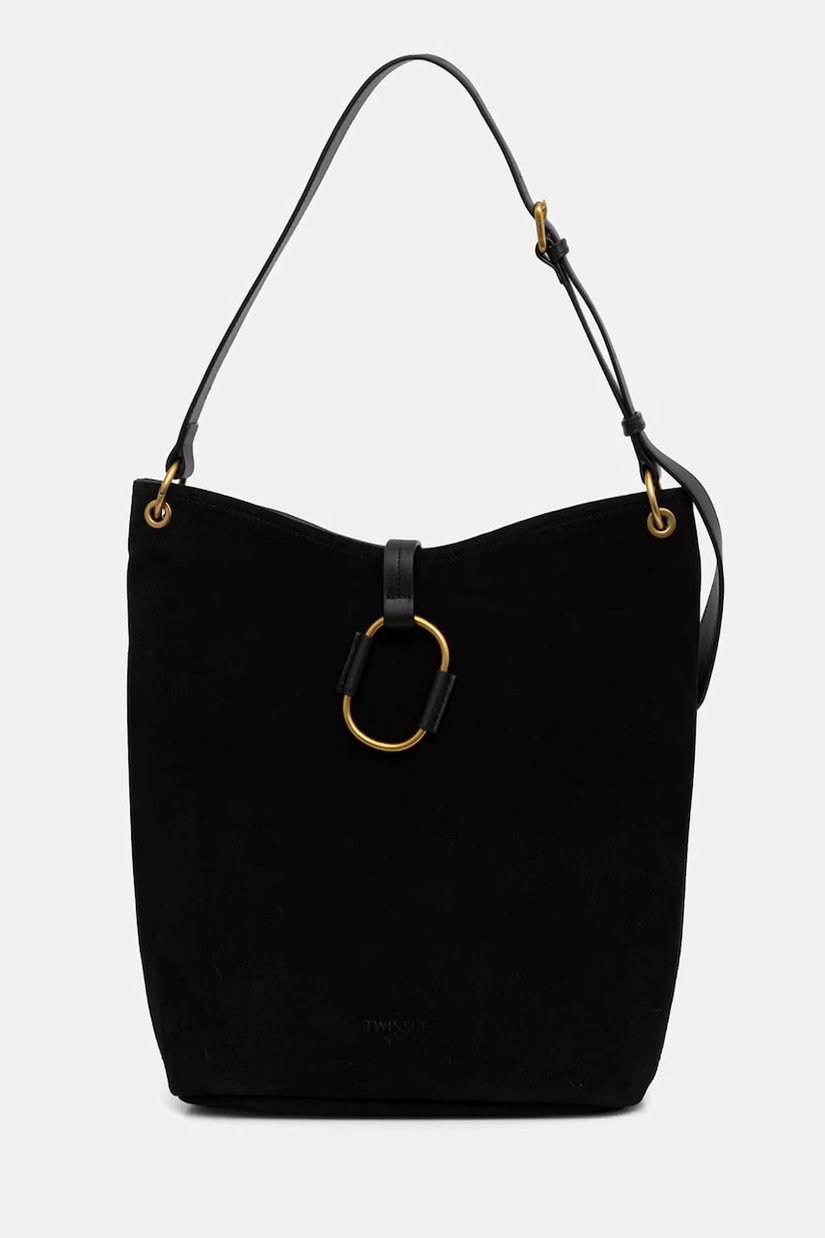 Twinset hobo bag pentru femei din piele întoarsă
