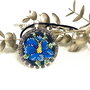 Colier brodat manual- broderie cu flori