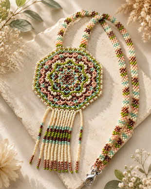 Colier cu pandantiv mandala