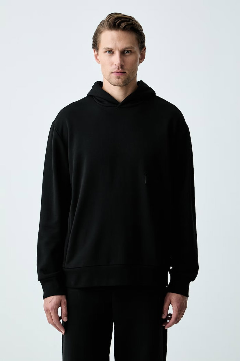 BOSS Green hanorac cu glugă bărbătesc din bumbac SW_Hoodie