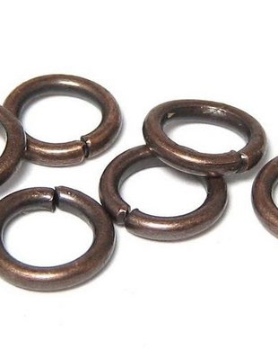 Zale metalice simple, cupru, 4x0.8 mm