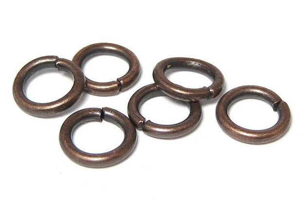 Zale metalice simple, cupru, 4x0.8 mm