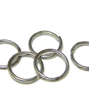 Zale metalice simple, platina, 6x0.7 mm