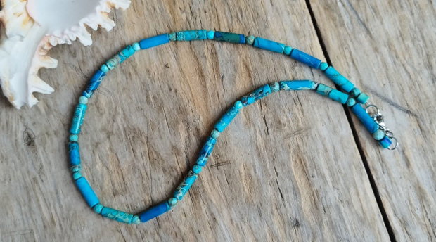 Albastru ca marea - colier regalite, turcoaz african