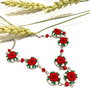 Colier statement cu broderie manuala