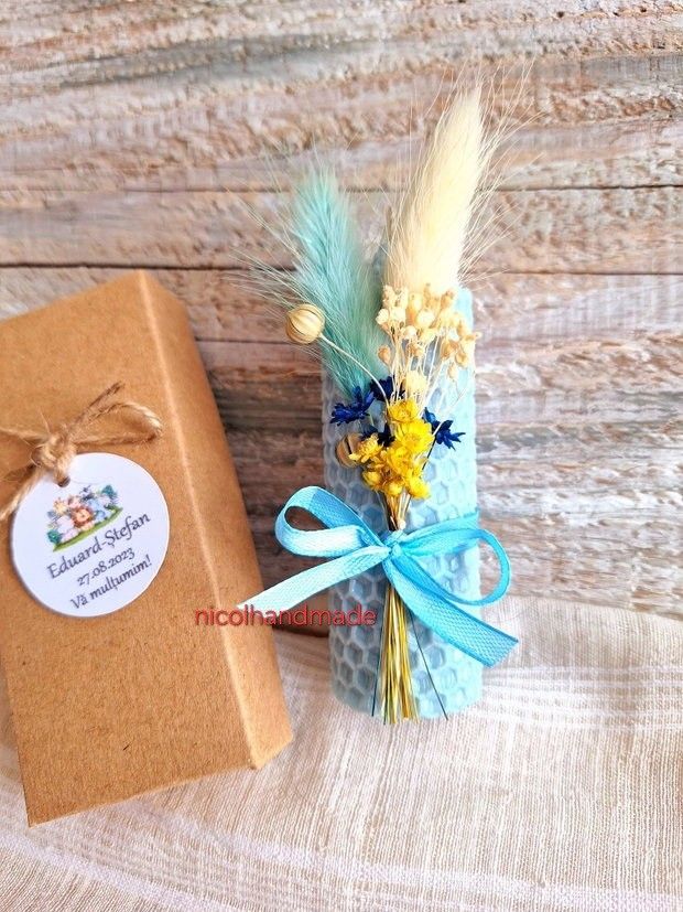 Marturii botez baiat / Marturii lumânări ceara naturala / Marturii lumanari model fagure