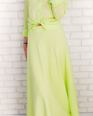 Fusta Lunga Panza Topita Verde Neon
