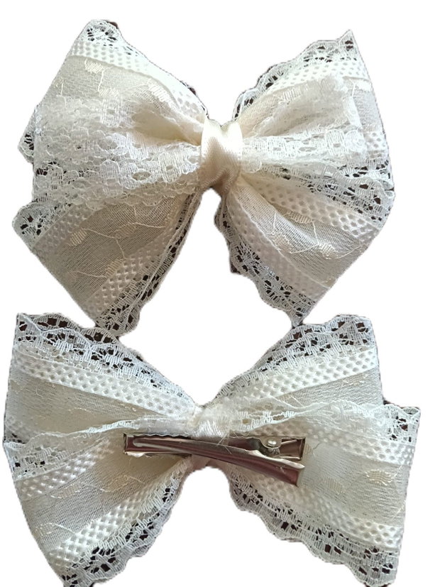 Set 4 clame funda crem/roz
